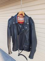 Vintage leren moto jas, Ophalen, S
