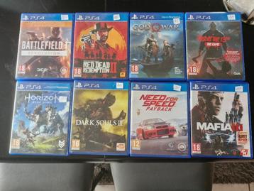 8 GAMES VOOR PS4 beschikbaar voor biedingen