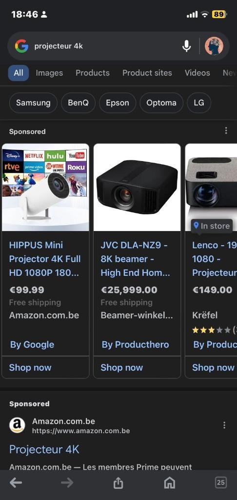 projecteur 4k ultra HD, Audio, Tv en Foto, Mp3-spelers | Accessoires | Overige merken, Zo goed als nieuw, Overige typen, Verzenden