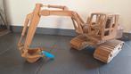 Teak houten graafmachine en wiellader Decoratie, Articles professionnels, Machines & Construction | Grues & Excavatrices, Enlèvement ou Envoi