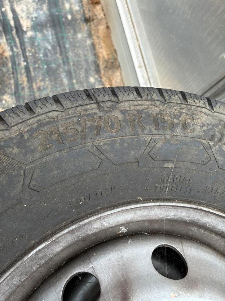 Winterbanden fiat ducato op velg, Auto-onderdelen, Banden en Velgen, Banden en Velgen, Winterbanden, 15 inch, 215 mm, Bestelwagen