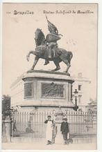 Brussel Standbeeld van Godfried van Bouillon  (met volk ), Gelopen, Brussel (Gewest), Voor 1920, Verzenden