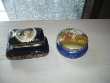 2 porseleinen bonbonnières - perfecte staat ! beschikbaar voor biedingen