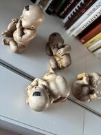 4 stenen beelden 12 cm, Verzamelen, Ophalen of Verzenden, Gebruikt, Mens