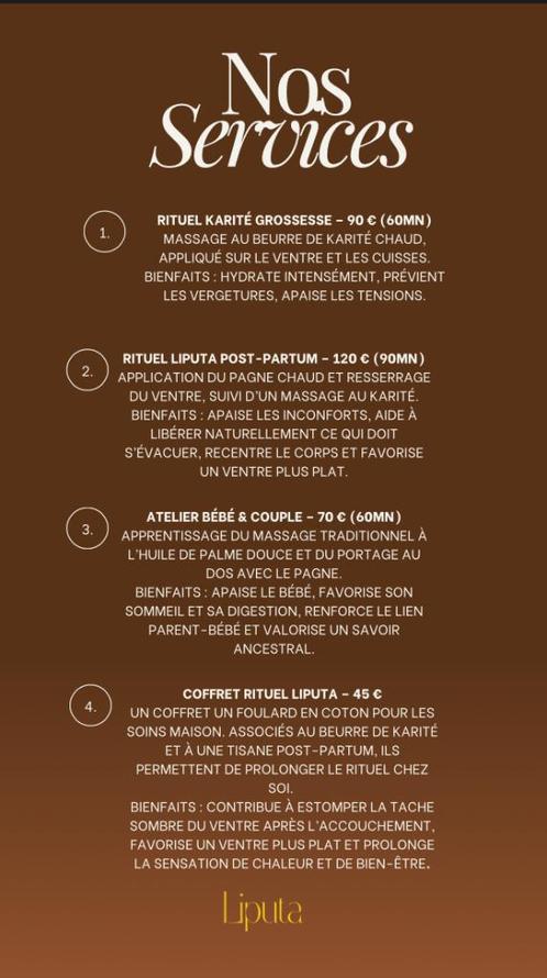 SOIN POST PARTUM & MASSAGE FEMMES ENCEINTE, Diensten en Vakmensen, Welzijn | Masseurs en Massagesalons, Ontspanningsmassage, Stoelmassage