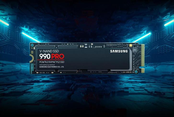 SSD Samsung 990 PRO 1 To NVMe PCIe 4.0 (M.2 2280), Computers en Software, Harde schijven, Zo goed als nieuw, Laptop, Intern, SSD