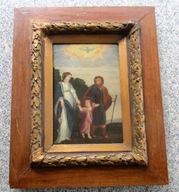 Goed geschilderde Heilige Familie zeker 19 eeuws of ouder .