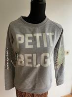 Grijze sweater quote ‘Petit Belge’ als nieuw, Grijs, Maat 38/40 (M), Zo goed als nieuw, Ophalen