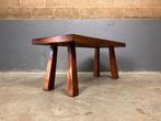 Sale: Brutalist eiken seventies sidetable salontafel bankje, Ophalen, Gebruikt, Brutalist seventies Japandi Wabi Sabi Rustiek Vintage
