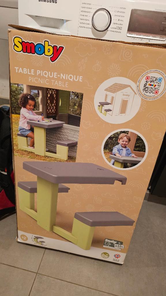Accessoire Smoby Playhouse - Table de pique-nique, Enfants & Bébés, Jouets | Extérieur | Cabanes d'enfant, Neuf, Synthétique, Enlèvement ou Envoi