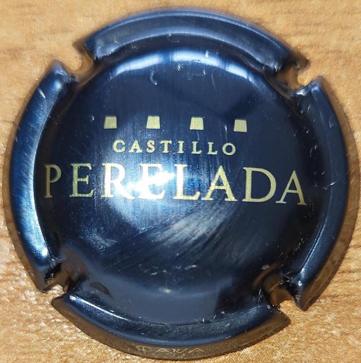 Capsule Cava d'Espagne Castillo de PERELADA bleu & or nr.04, Verzamelen, Wijnen, Nieuw, Overige typen, Spanje, Ophalen of Verzenden