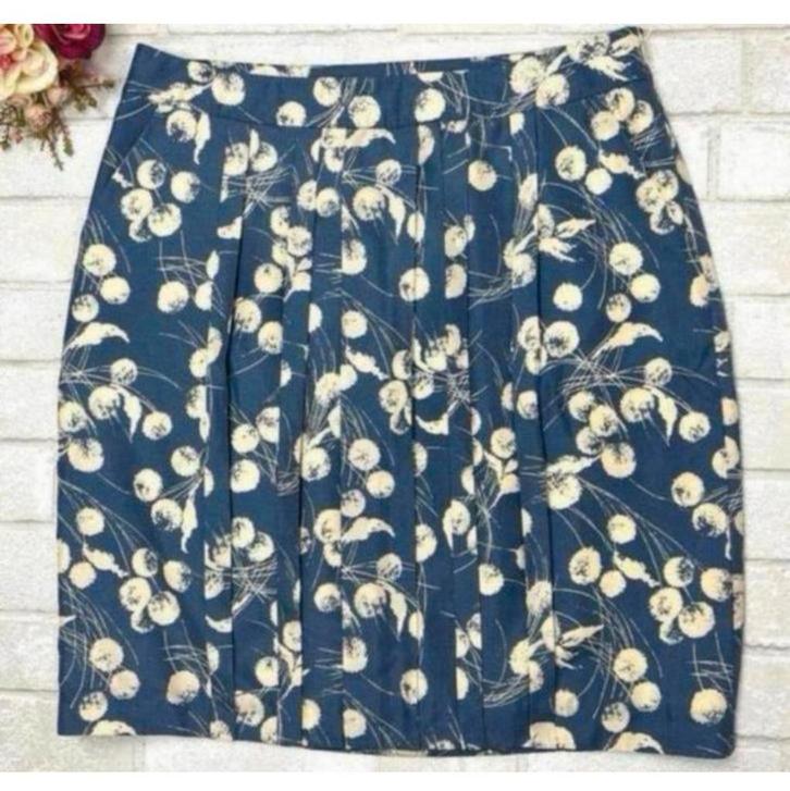 Boden Limited Edition ROK s Zijde Blauwe Dandelion Plooirok, Kleding | Dames, Rokken, Zo goed als nieuw, Maat 36 (S), Blauw, Ophalen of Verzenden