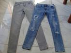 1 jeans' Bleu et1 gris clair,  jeans' denim, taille 38, Jeans' denim co, Blauw, Overige jeansmaten, Nieuw