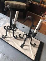 Lot deux lampes chandelier vintage fer forge, Antiquités & Art, Enlèvement ou Envoi