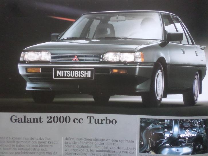 Mitsubishi Galant & 2000 Turbo 1985 Brochure, Boeken, Auto's | Folders en Tijdschriften, Mitsubishi, Ophalen of Verzenden