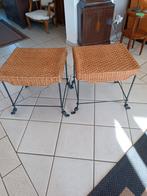 Table d'appoint osier et fer forgé, Ophalen of Verzenden, Zo goed als nieuw