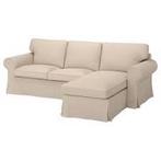 Sofa fauteuil: EKTORP so3 met beige Hallarp loungestoel