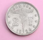 1924 Goed voor 2 frank très rare, Timbres & Monnaies, Envoi, Métal, Monnaie en vrac
