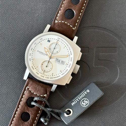 Raidillon Curve Edition Limitée 16/55,  Garantie 4 ans., Handtassen en Accessoires, Horloges | Heren, Zo goed als nieuw, Goud