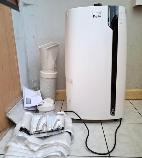 Delonghi mobiele airco, type PAC EX100 Silent met raamset, Elektronische apparatuur, Airco's, Gebruikt, Mobiele airco, 100 m³ of groter