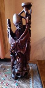 STATUE CHINOISE EN BOIS SCULPTÉ., Enlèvement, Neuf