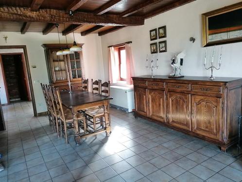 eetkamer in eik, Huis en Inrichting, Complete eetkamers, Zo goed als nieuw, 4 tot 6 stoelen, Ophalen of Verzenden