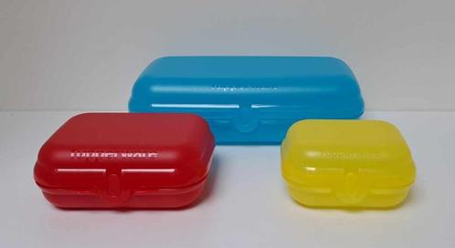 Tupperware « Lunch & Snack Box » Large Medium Small - Promo, Maison & Meubles, Cuisine| Tupperware, Neuf, Boîte, Bleu, Jaune, Rouge
