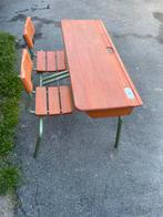 Banc d ecoliers vintage, Tuin en Terras, Picknicktafels, Ophalen, Gebruikt