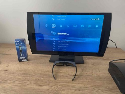 Official Sony Playstation 3D Display + 2 brillen, Computers en Software, Monitoren, Zo goed als nieuw, HDMI, HD, Ophalen of Verzenden