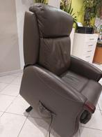 Fauteuil inclinable électrique en cuir avec relaveur, Maison & Meubles, Fauteuils, 75 à 100 cm, Enlèvement, Utilisé, Cuir