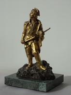 antiek XIXe verguld brons Frans soldaat Fr-DL oorlog 1870-71, Antiek en Kunst, Kunst | Beelden en Houtsnijwerken, Ophalen of Verzenden