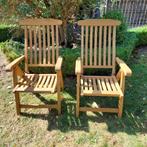 Tuinstoelen, Tuin en Terras, Tuinstoelen, Ophalen, Zo goed als nieuw, Teakhout, Verstelbaar