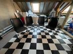 4 salon stoelen - zwart, Huis en Inrichting, Ophalen, Gebruikt, Zwart, Vier