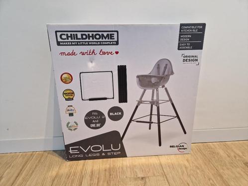 Childhome EVOLU set lange poten + voetsteun zwart, Kinderen en Baby's, Kinderstoelen, Nieuw, Overige typen, Ophalen