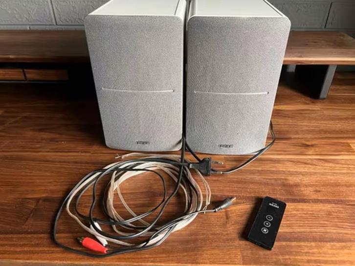 Edifier R1280T Speakers (Wit) – Topgeluid & Stijlvol Design, Audio, Tv en Foto, Luidsprekerboxen, Zo goed als nieuw, Front, Rear of Stereo speakers
