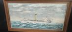 Olieverf schilderij Coaster Castor, Collections, Marine, Comme neuf, Enlèvement ou Envoi