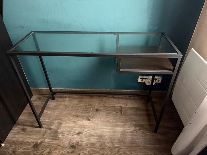 Bureau IKEA VITTSJÖ 100x36 cm – Très bon état – 35€, Maison & Meubles, Bureaux, Comme neuf, Bureau, Enlèvement