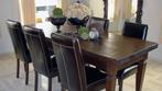 Massief eiken eettafel, Huis en Inrichting, Ophalen, Gebruikt, Eikenhout, 200 cm of meer