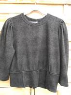 Astrid black label zwarte blouse T38 met verslonden fluwelen, Maat 38/40 (M), Zwart, Gedragen, Astrid black label