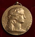 Franse zilveren en vergulde medaille van topkwaliteit, Ophalen of Verzenden