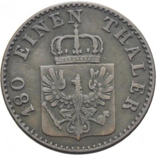 Pruisen 2 pfennig, 1853 		180 EINEN THALER, Postzegels en Munten, Munten | Europa | Niet-Euromunten, Losse munt, Duitsland, Ophalen of Verzenden