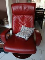 Comfortabele lederen fauteuil, Huis en Inrichting, Fauteuils, Ophalen, Zo goed als nieuw