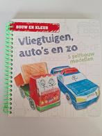 Knutselboek NIEUW bouw en kleur vliegtuigen, auto's en zo, Enlèvement, Neuf