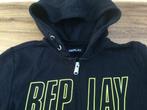 Hoodie Replay zwart 164 -170 Gilet noir lettres fluo, Replay, Trui of Vest, Ophalen of Verzenden, Zo goed als nieuw