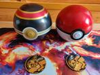 Pokemon pokeball tins + pikachu coin, Enlèvement ou Envoi, Comme neuf