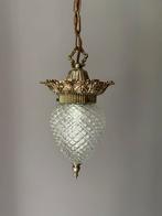 Hanglamp van koper en glas, Ophalen, Gebruikt, Glas