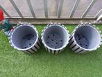 3 pots à réservoir d'eau, Kunststof, Tuin, Rond, Zo goed als nieuw