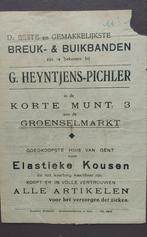 Oude reclame G. Heyntjens -Pichler. Breuk & Buikbanden Gent, Enlèvement ou Envoi