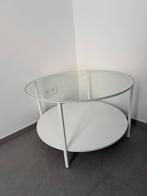 Belle table basse blanche en parfait état, Maison & Meubles, Enlèvement, Verre