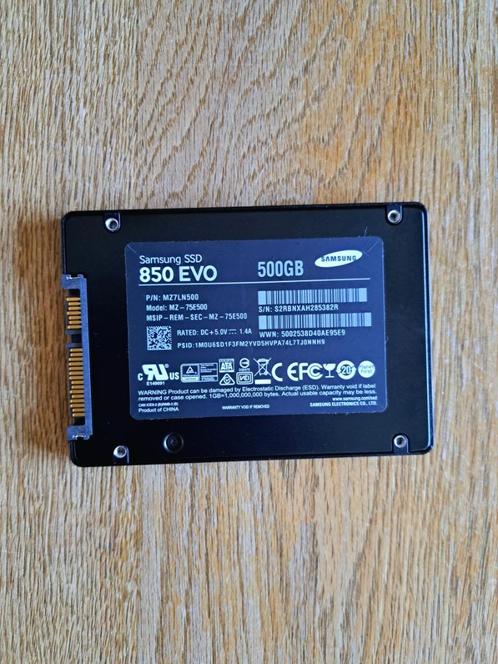 Samsung 850 EVO 500 GB 2,5 inch, Computers en Software, Harde schijven, Zo goed als nieuw, Desktop, Intern, SSD, Ophalen of Verzenden